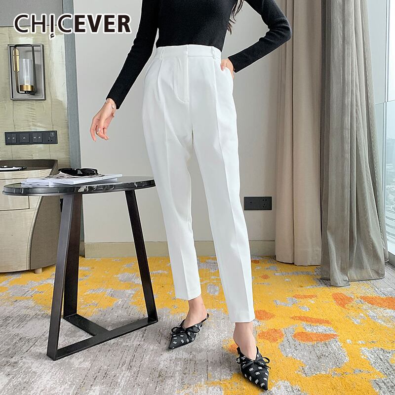 CHICEVER秋のプリーツパンツ女性ウエスト足首丈ハーレムパンツ2020タイド オータム 秋物 6base563607897609