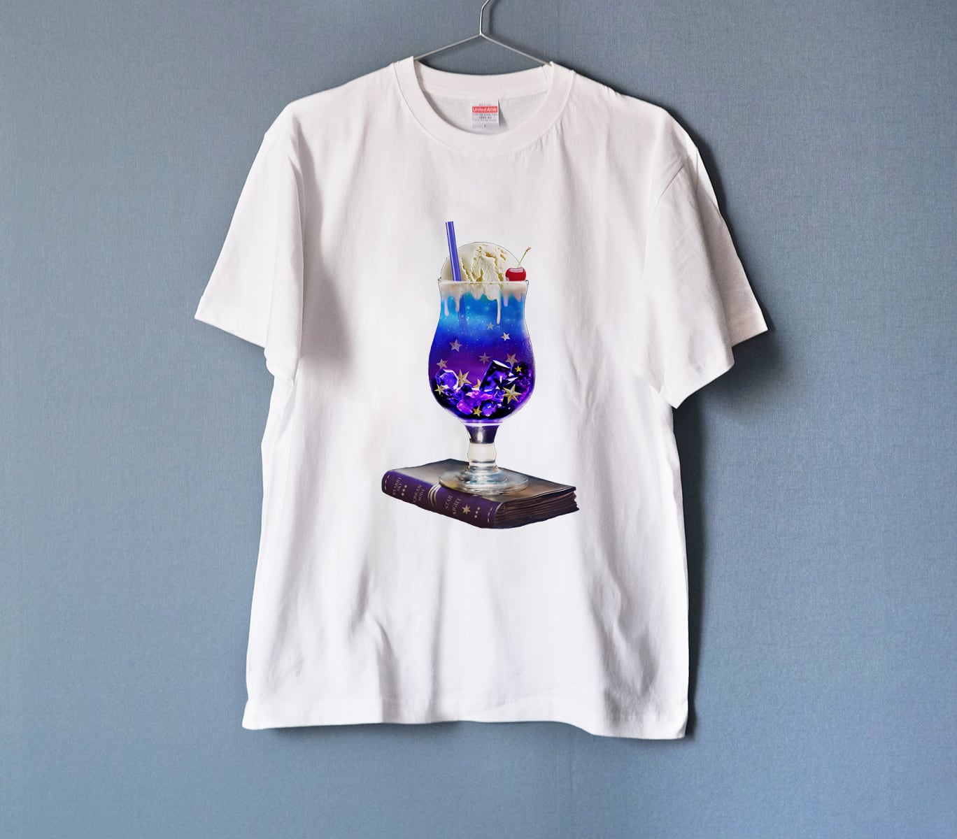 Tシャツ | 星空のクリームソーダ ダイカットデザイン | BLACK（ユニ
