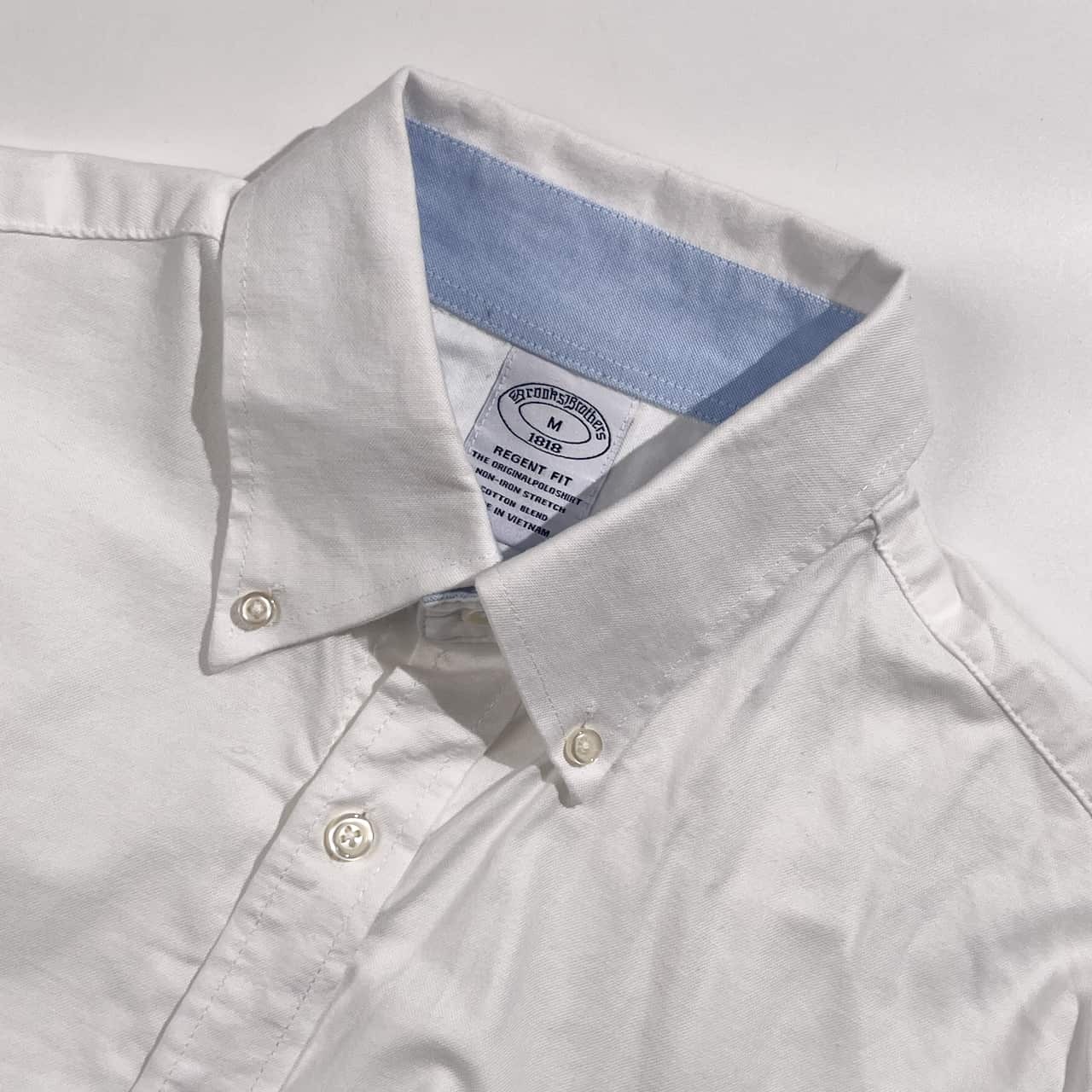 Brooks Brothers ブルックスブラザーズ REGENT FIT ノンアイロン オックスフォード BD ボタンダウン 長袖シャツ サイズ M/ホワイト系 メンズ