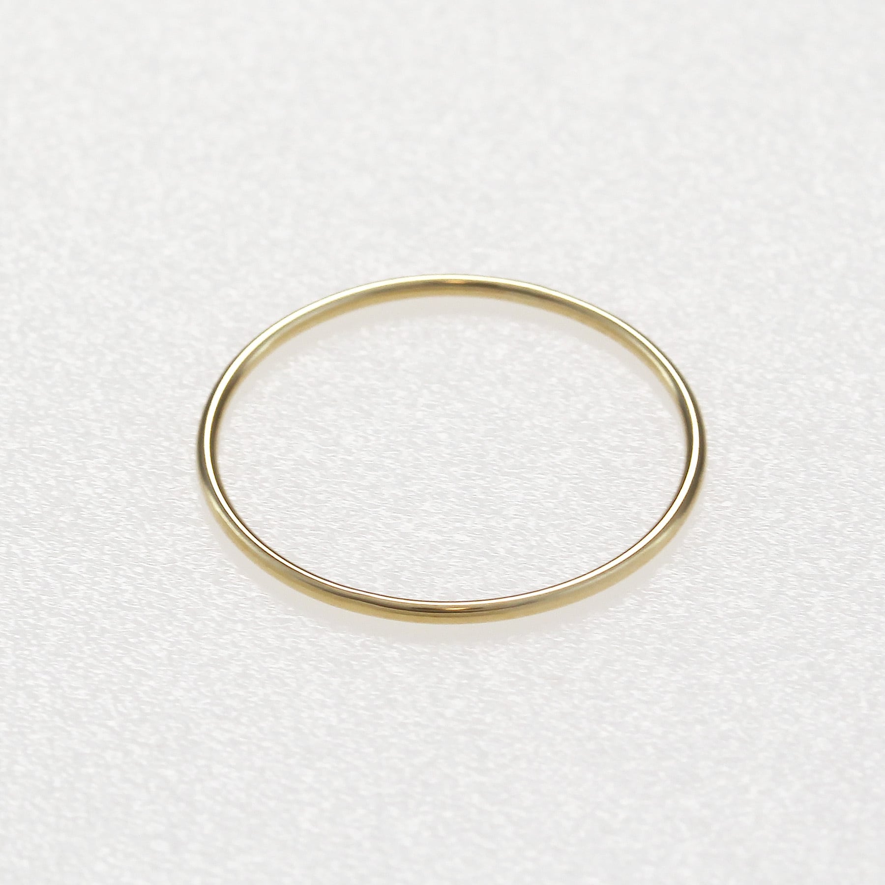 11号～15号〉K18 0.8mm プレーンリング つけっぱなし No.153 #11～#15