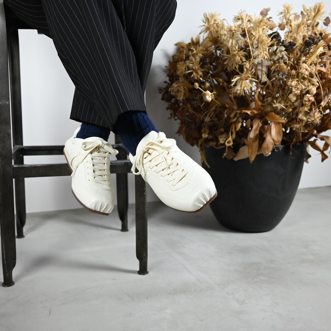 レディースstyle　INTÉRIM(インテリム)ヴァージンウール主体のブークレツイードシャツジャケット