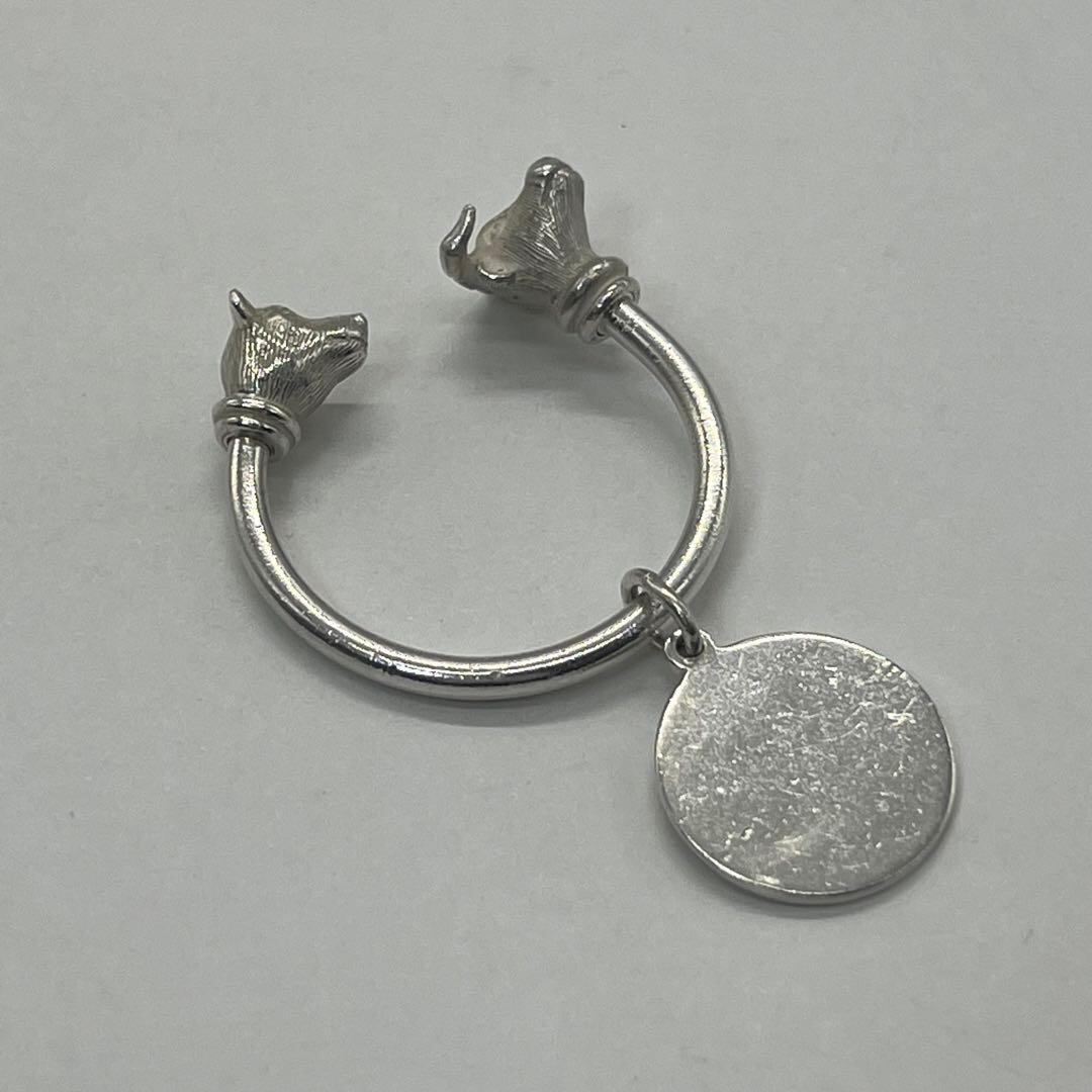 ティファニー TIFFANY BULL&BEAR ラウンドタグ キーリング