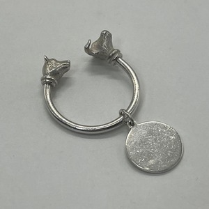 ティファニー TIFFANY BULL&BEAR ラウンドタグ キーリング