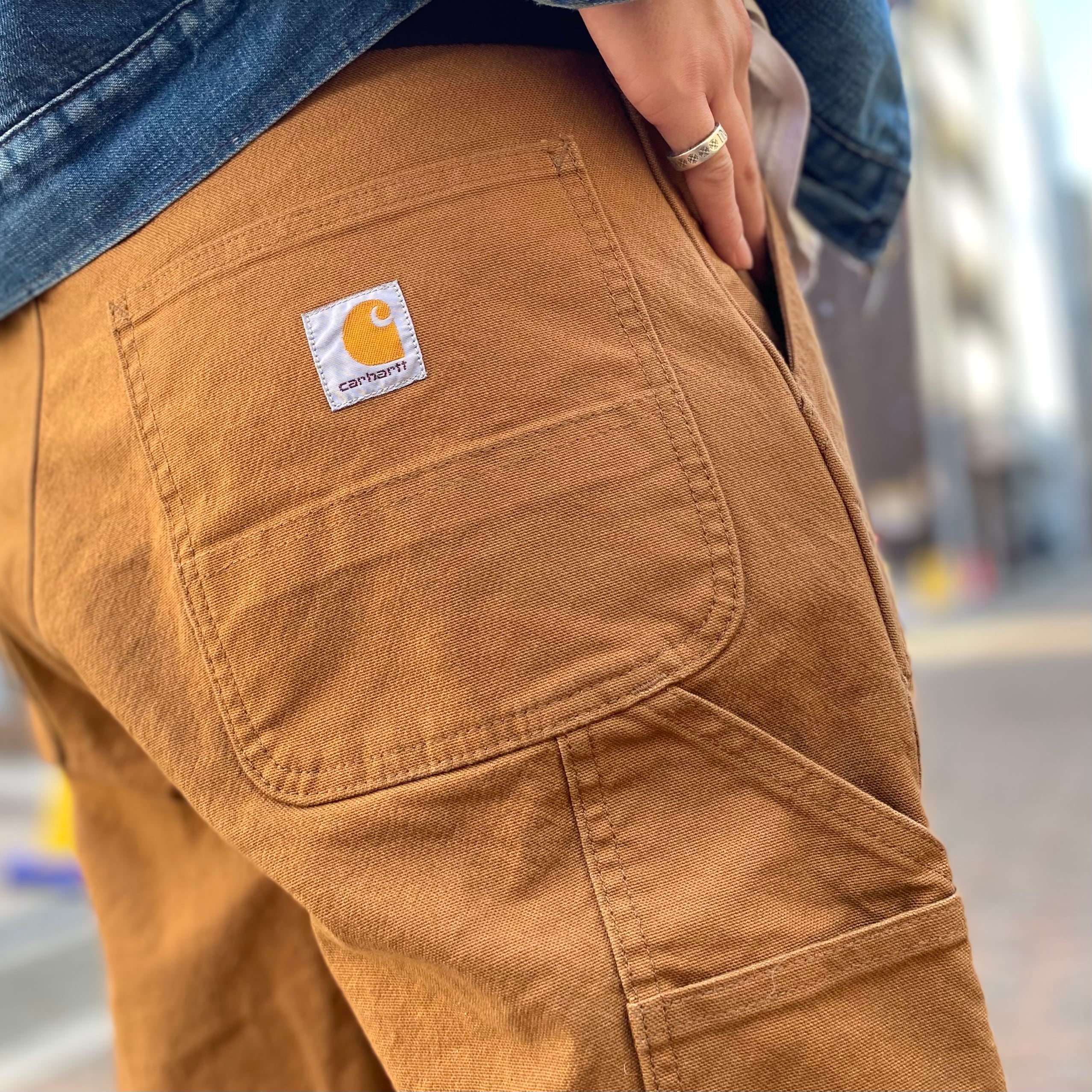 carhartt USA製 ダブルニーパンツ 32×32 ブラック 黒