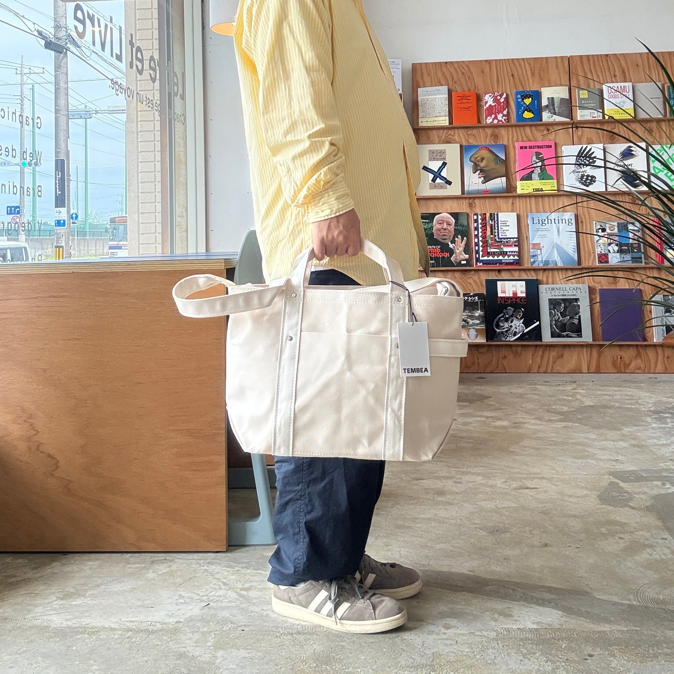 TEMBEA HARVEST TOTE MEDIUM NATURAL/NATURAL | Lettre et Livre