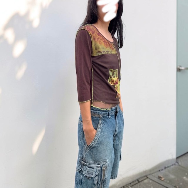 【LADIES】Vintage Denim Utility Shorts - Oversized Fit