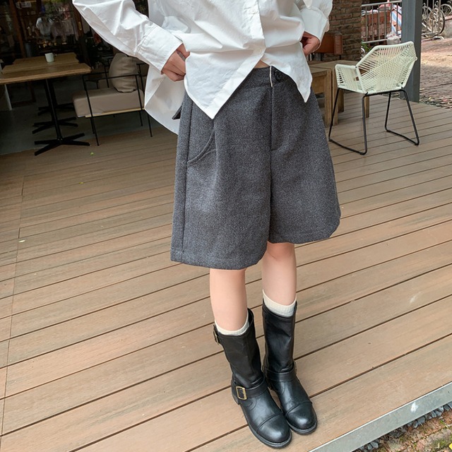 wide half pants J00086