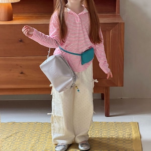 春水玉柄リボン付きボトムス