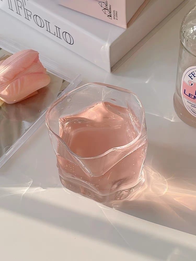 韓国雑貨] ねじれデザイン ガラスグラス | merci room