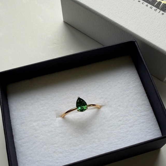 【teardrop ring】～ロードライトガーネット～