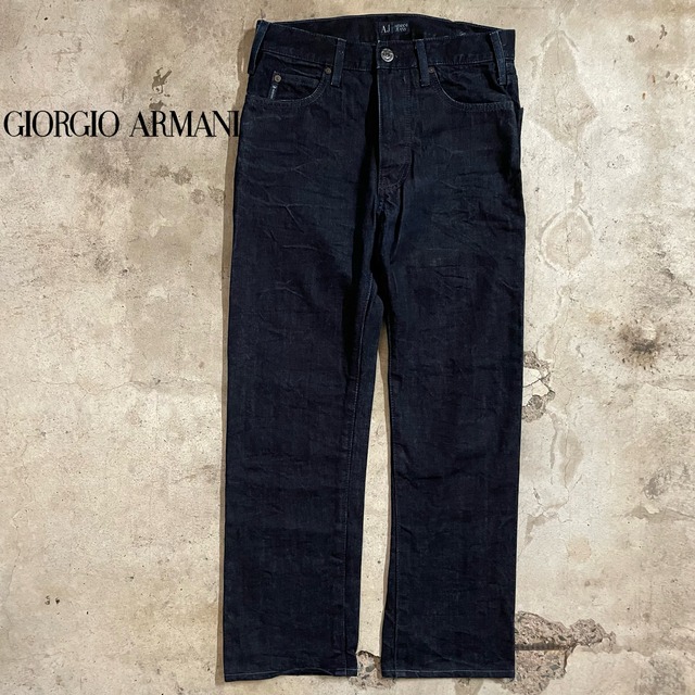 【Giorgio Armani】made in Italy straight denim pants/ジョルジオ・アルマーニ イタリア製 ストレート デニム パンツ/msize/#0726/osaka