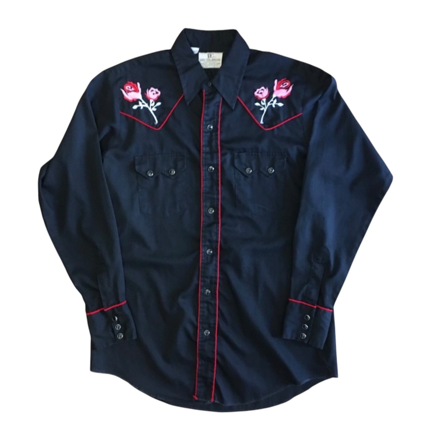 DEE CEE ROSE EMBROIDERY Western Shirt / 15 1/2-34 / Made in USA
