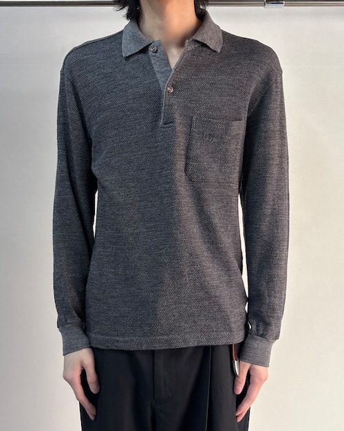 【dunhill】herringbone knit polo