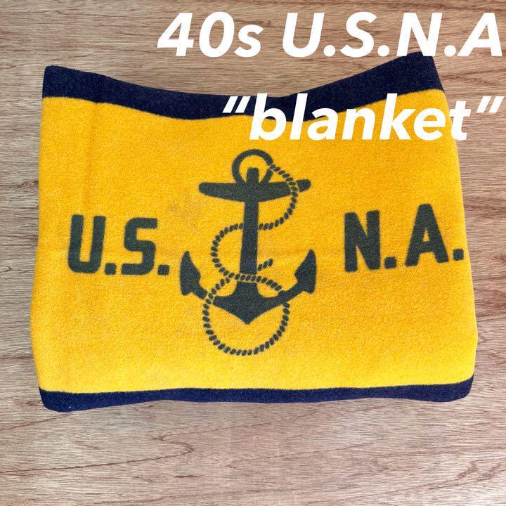 40s U.S.NAVAL ACADEMY ブランケット ミリタリー USNA | Rico