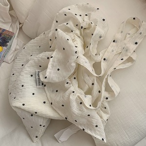 dot frill chiffon tote bag J00303