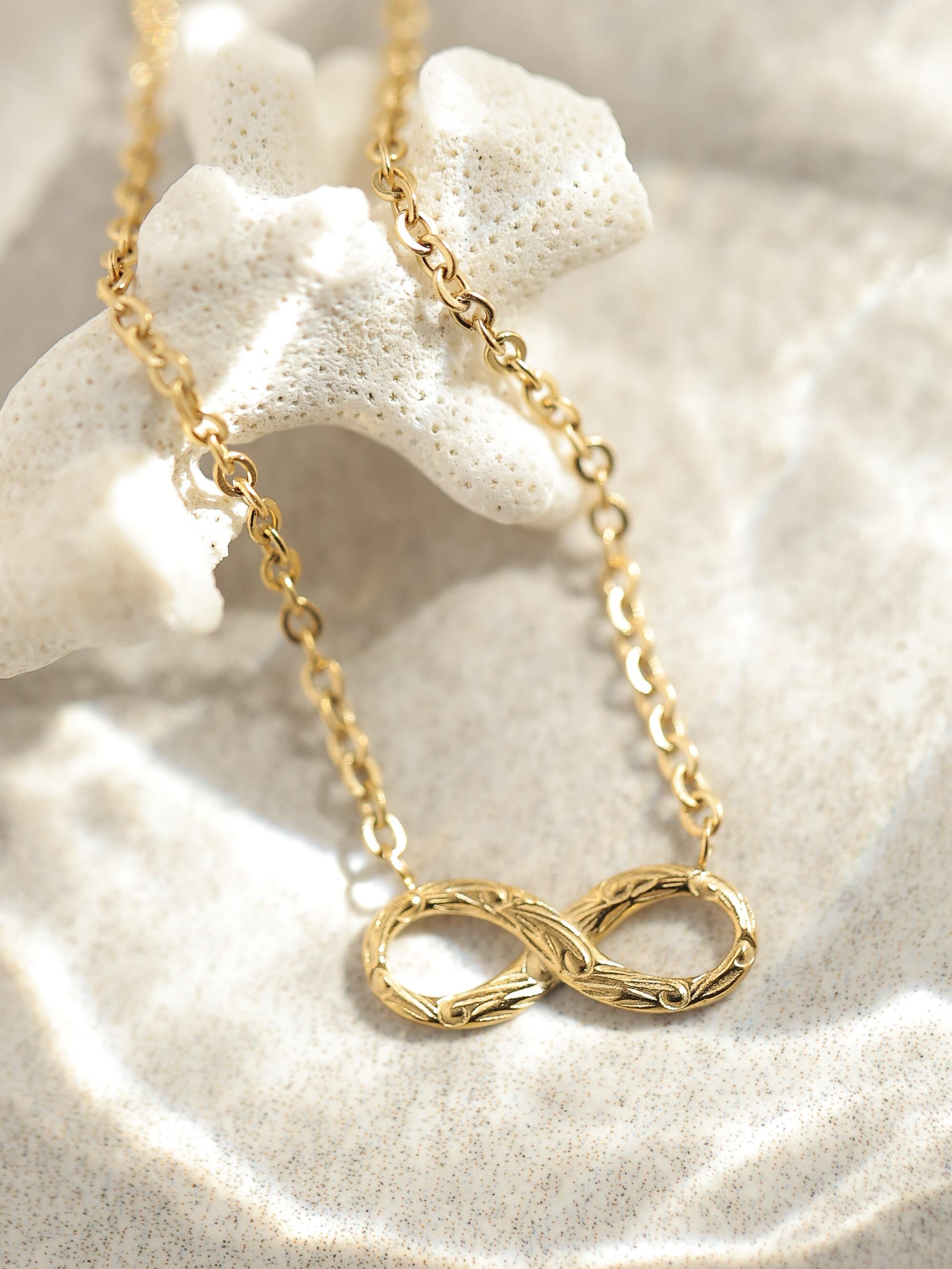 316L hawaiian infinity necklace #n22 ☆ | rani