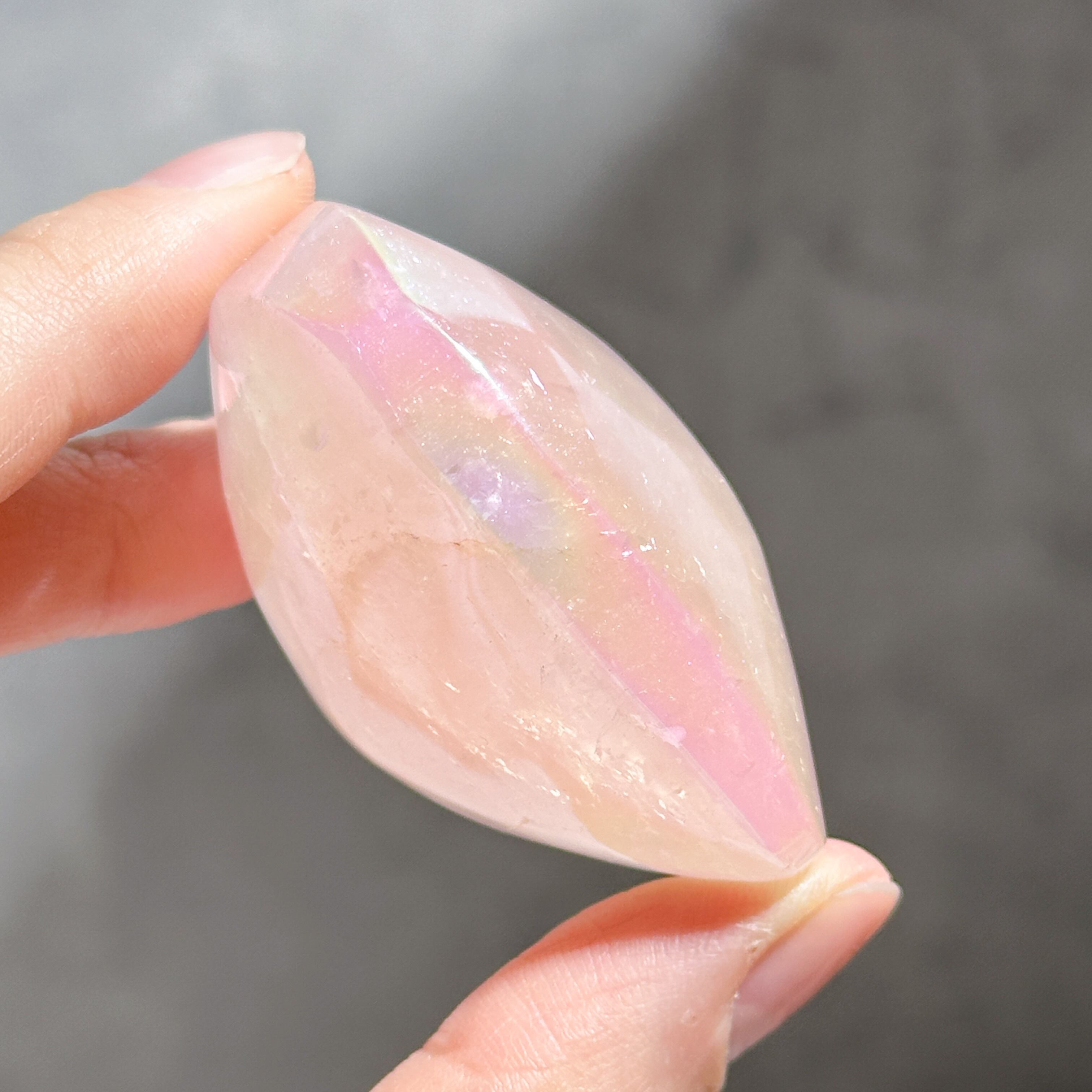 エンジェルオーラローズクォーツ ハート83♡ Angel Aura Rose Quartz