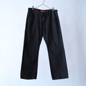 " GUESS " loose silhouette fade black denim pants