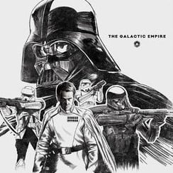スター・ウォーズ/銀河帝国 Star Wars: Galactic Empire 映画 木製フレーム付き ミニポスター