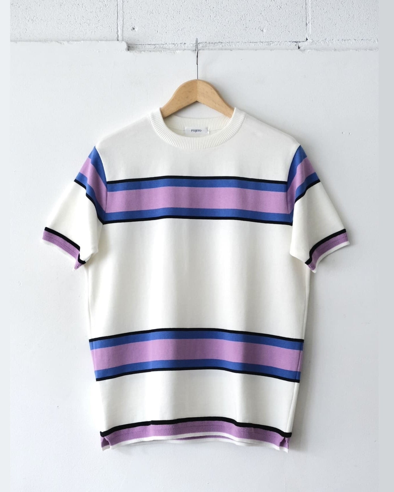 FUJITO(フジト) Border Knit T-Shirt | サウスオレンジ｜メンズ