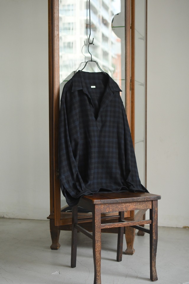A.PRESSE / Cashmere Melton Long Coat (Charcoal)