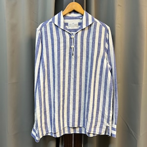 Massimo D'augusto LINEN STRIPE CAPRI SHIRT《L》