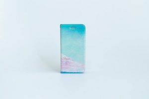 【受注制作】富士山と青空を描いた、手帳型スマホケース