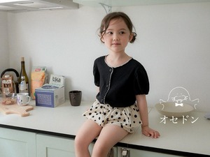 【Banana J】チェリーカーディガン ブラック 80〜130cm