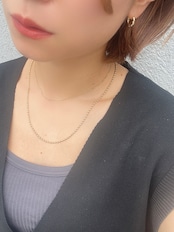 ミニビーズチェーンネックレス
