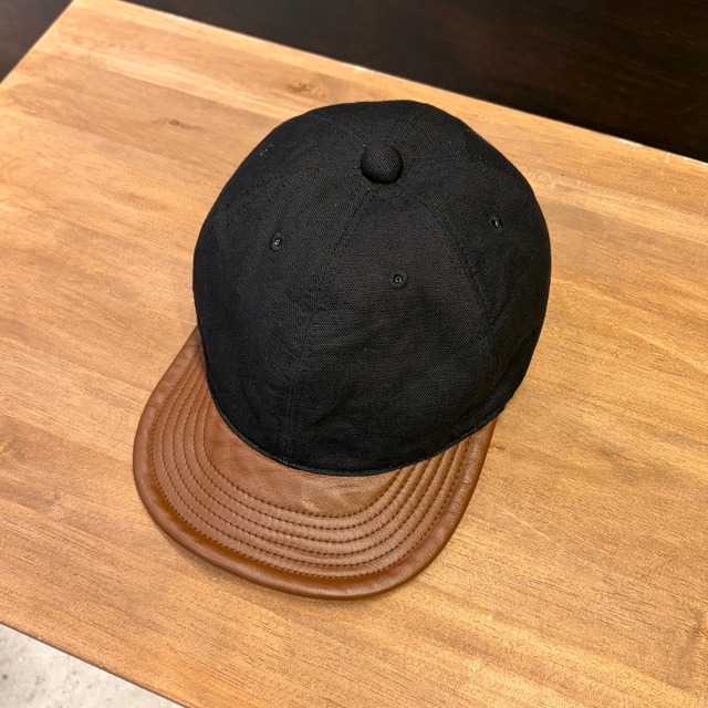 HIGHER VINTAGE DUCK × LEATHER BRIM CAP