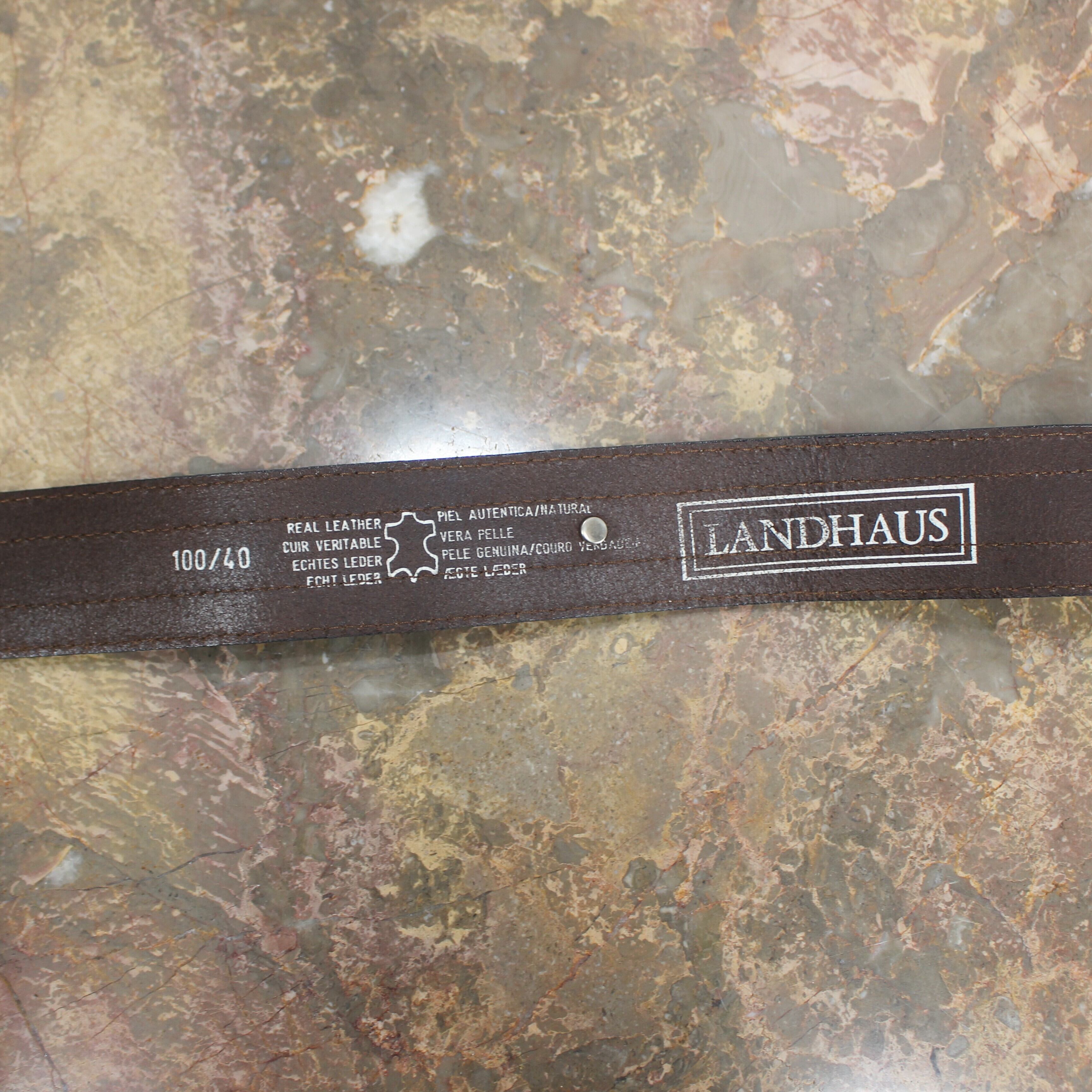 EU VINTAGE LANDHAUS DESIGN LEATHER BELT/ヨーロッパ古着デザイン