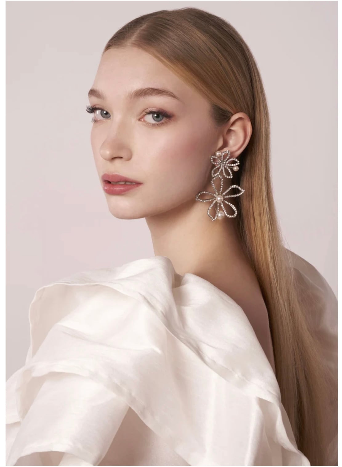 Elizabeth Bower】Pavet Pearl Earring シルバーイヤリング 