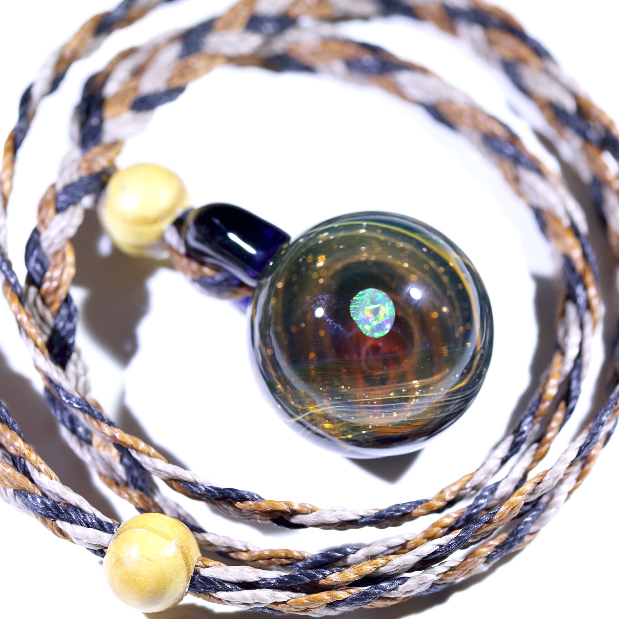 26mm Galaxy Glass Pendant 宇宙ガラスペンダント (螺旋状銀河） no