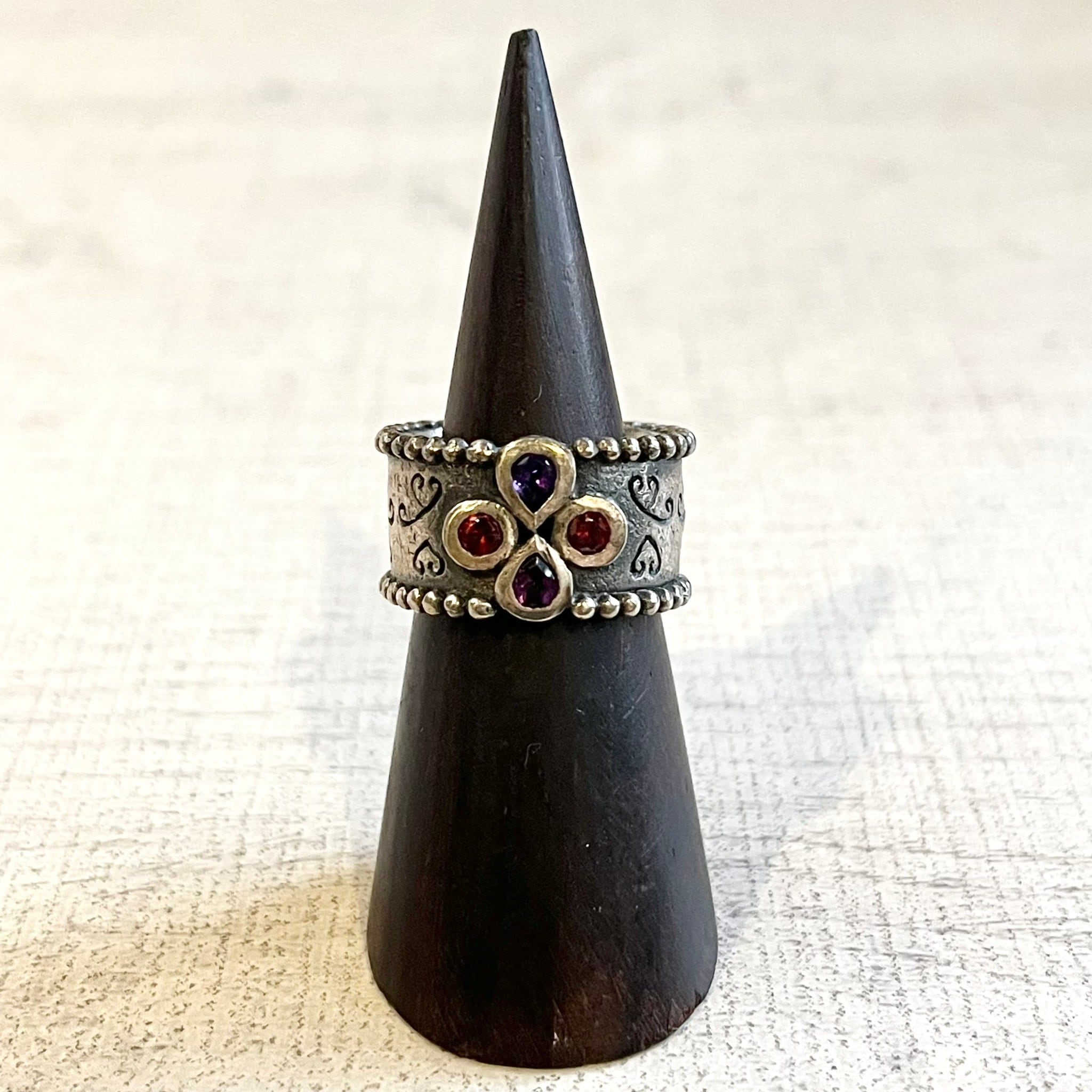 SILVER925 ORANGE STONE DESIGN RING/リング SILVER925 ORANGE STONE DESIGN RING/シルバー/リング
