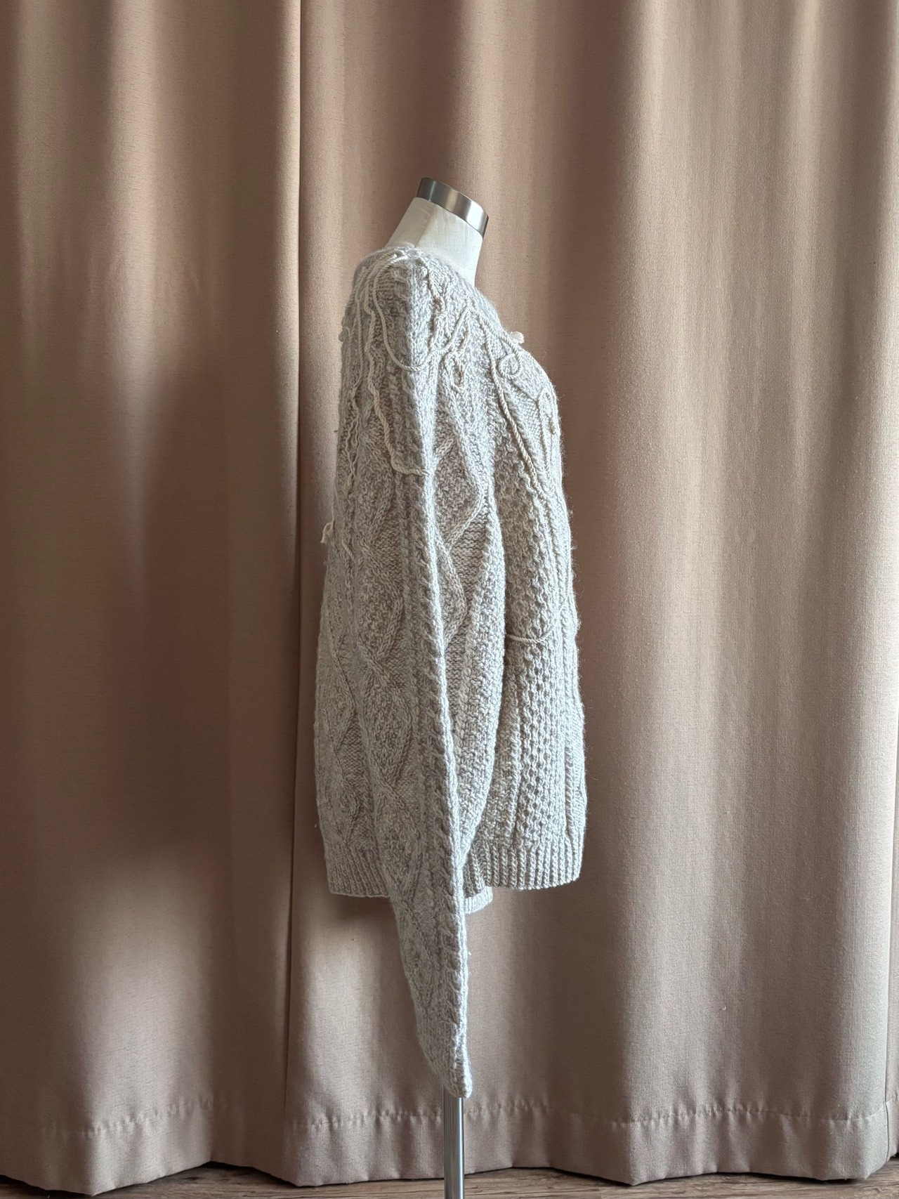 MADE IN SCOTLAND rope design remake knit-4464-12