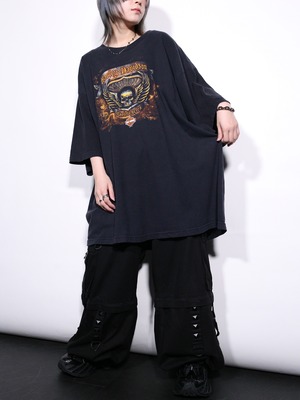 "Harley-Davidson" XXXXL super over silhouette skull wing graphic tee