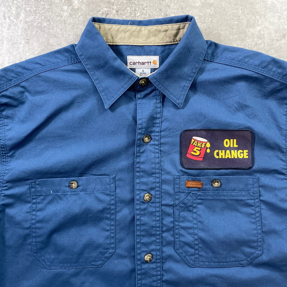 Carhartt カーハート 企業ロゴワッペン 半袖ワークシャツ メンズL相当
