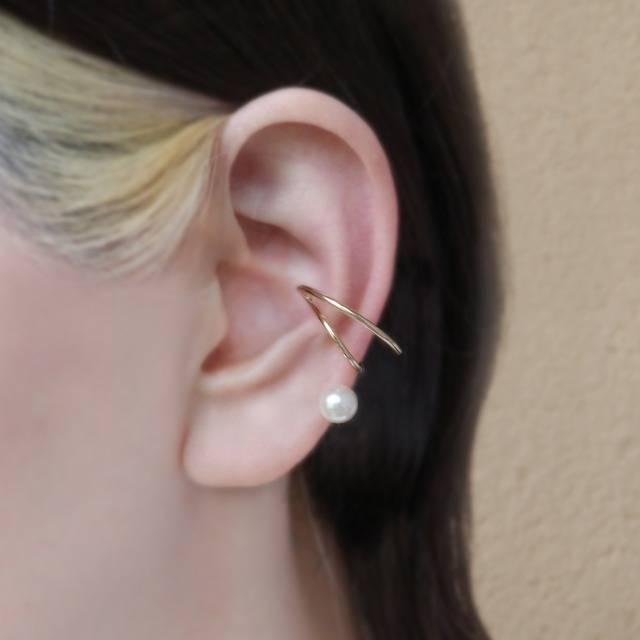 アコヤ真珠 イヤーカフ【K14ゴールドフィルド／パール】KCF005