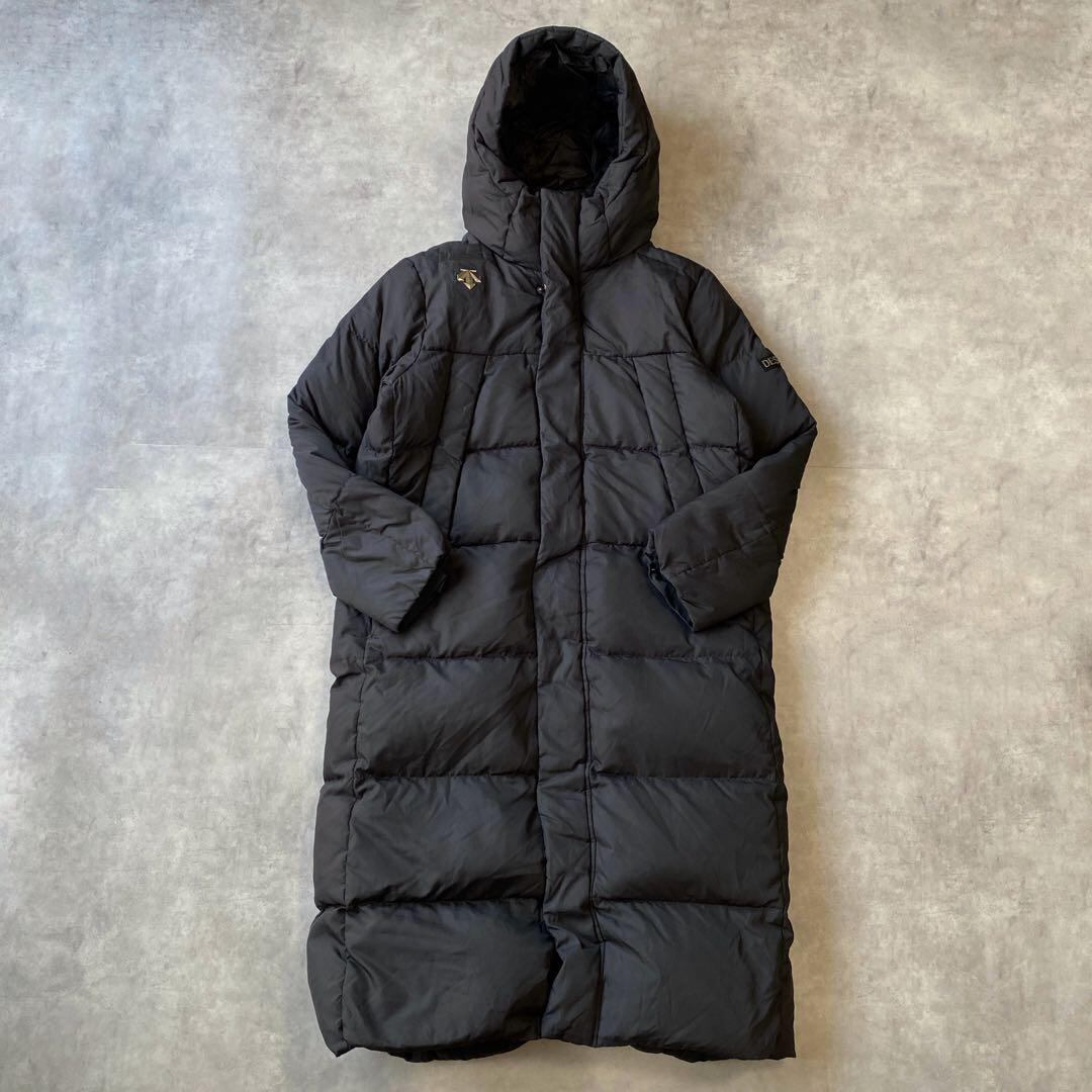 [美品]DESCENTE デサント ダウンロングコート ベンチコート ブラックM DESCENTE スーパーロングダウンコート 2024モデル デサント