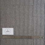 ブロックプリント生地【50cm単位】インド綿  ストライプ柄(細) 生成り×黒 #52310-BK1
