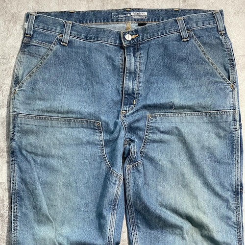20s メキシコ製 デニム ダブルニー Carhartt 38×36 詳細写真3