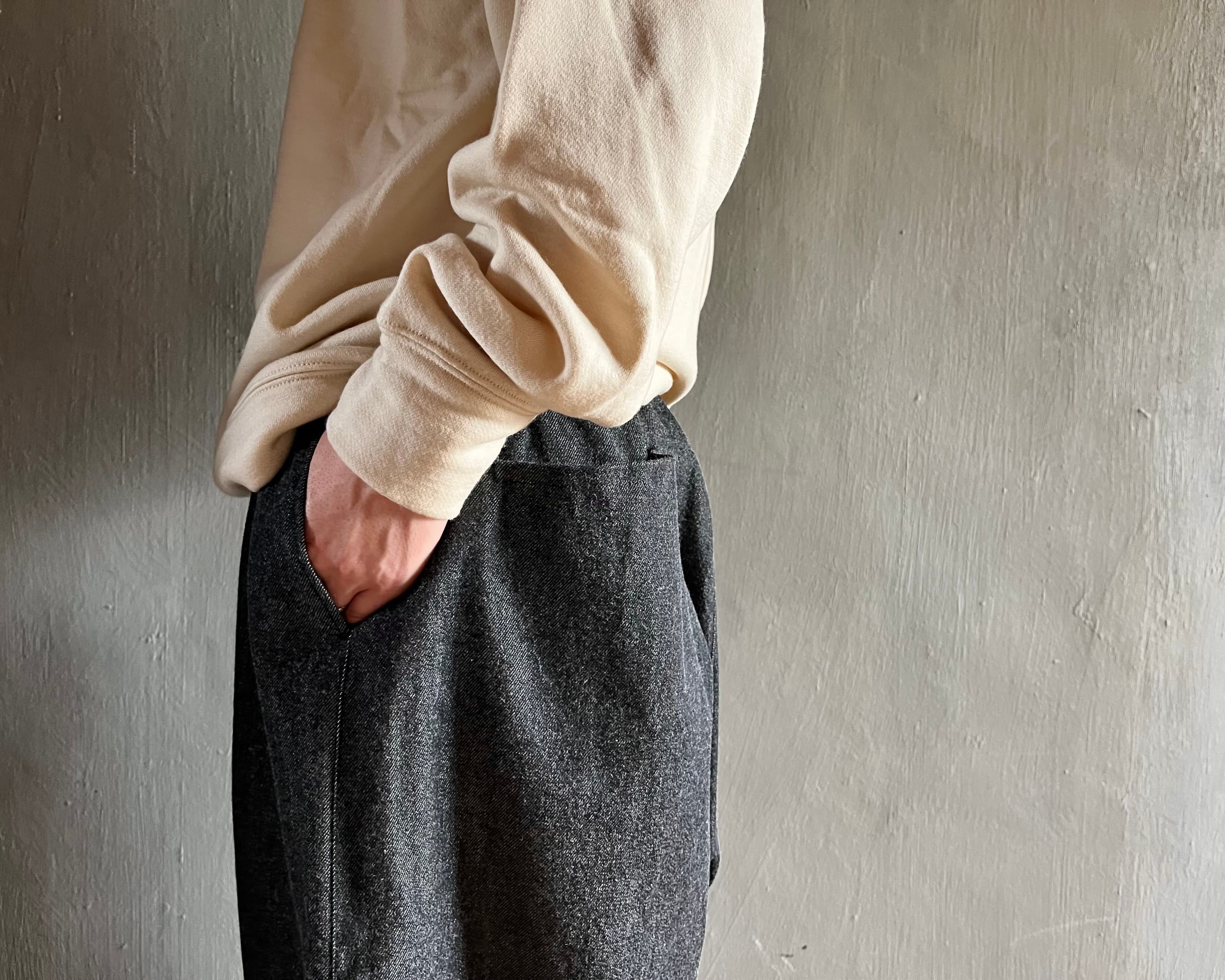 MITTAN｜NMウールOCツイルパンツ PT-125 白黒 | CORNER_122