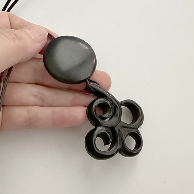 月型ペンダント N-259 よつ葉と円のペンダント | Bijoux Kei