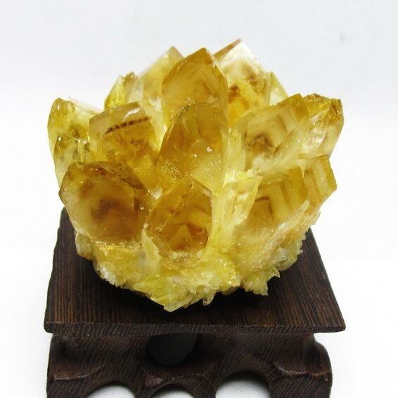 シトリン クラスター シトリンクォーツ 原石 台座付属 一点物 182-8445