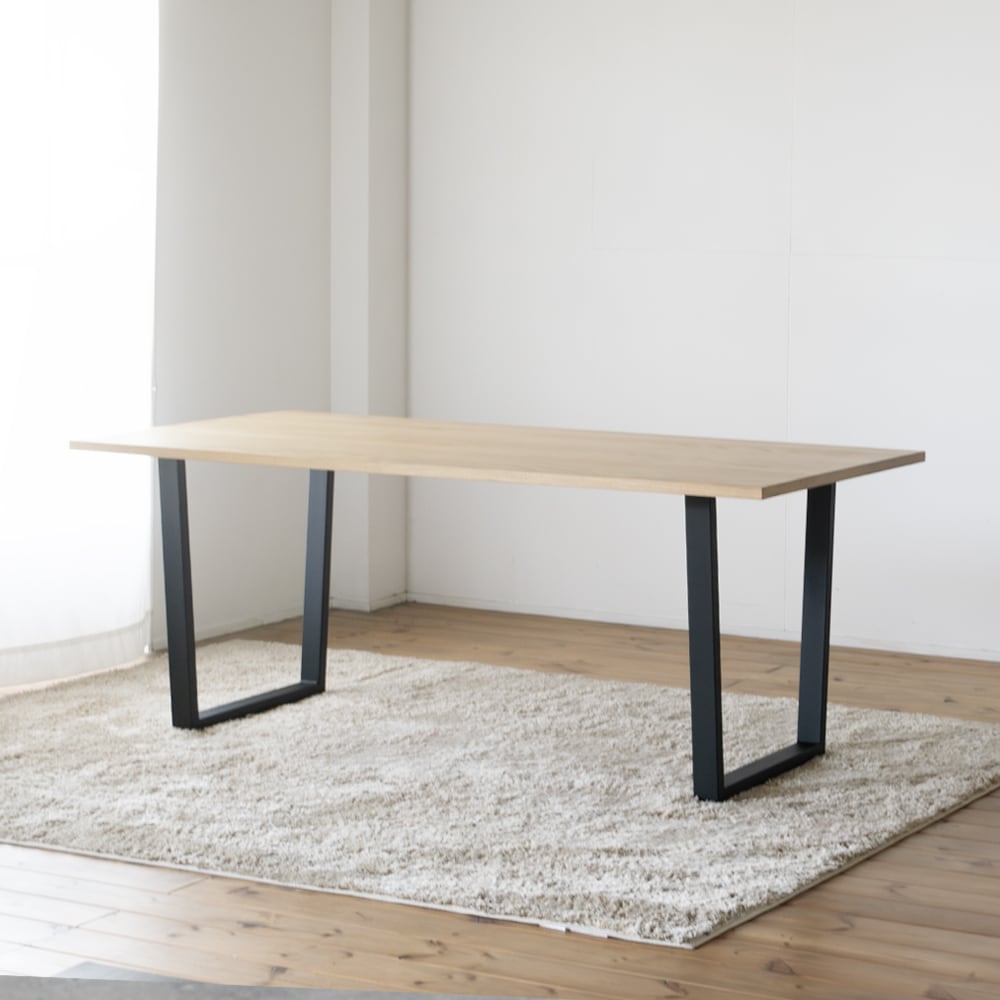 くりのスチール足ダイニング（幅120cm〜180cm・国産栗材・ウレタン塗装