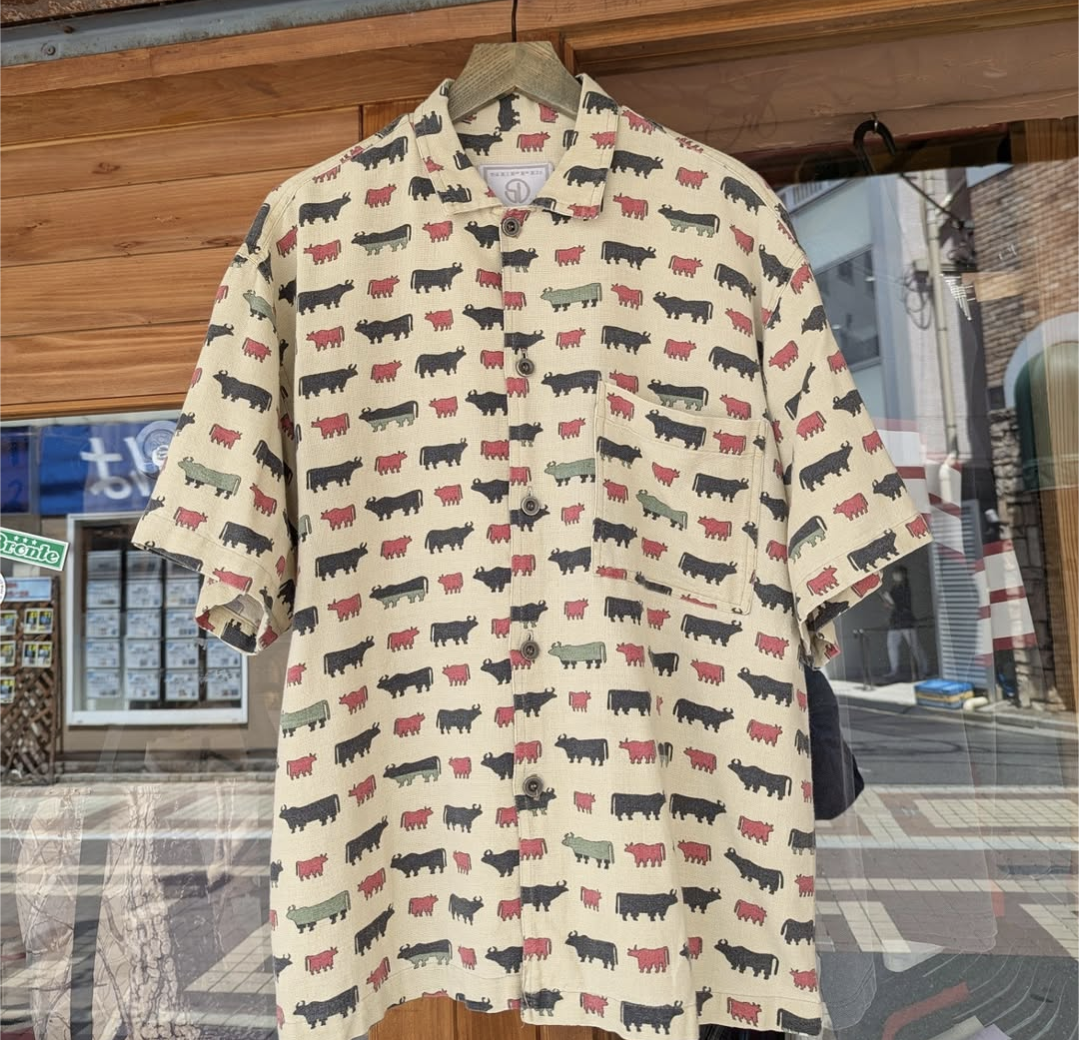 seppe design cow over print shirt 小岩店