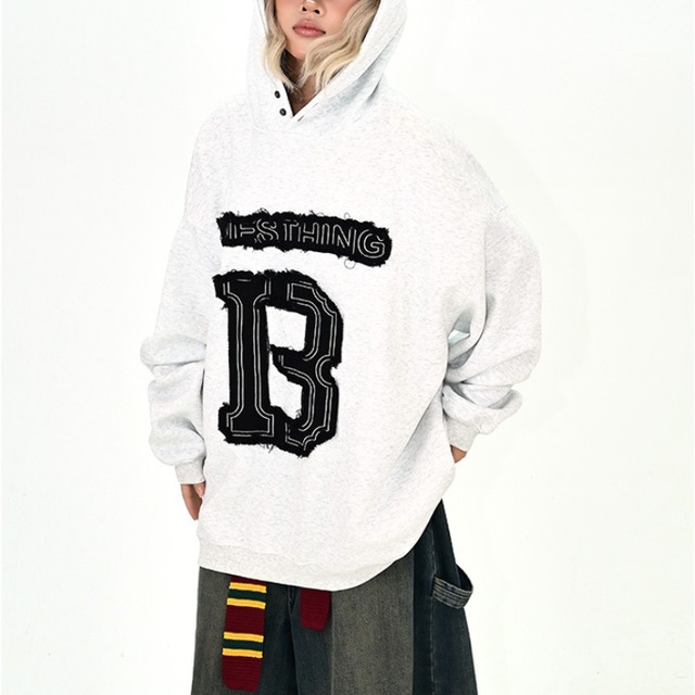 number patch hoodie　ナンバーワッペンフーディー　J1336