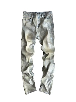 【CinderVein】Metallic Transfer Straight Denim Pants