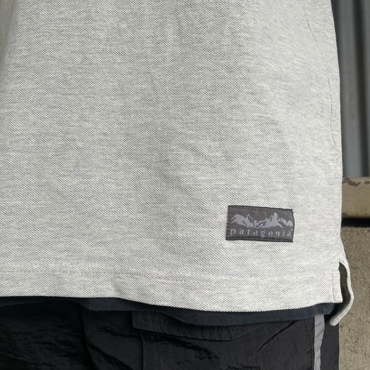 90年代 雪無しタグ patagonia パタゴニア 裾ロゴ ヘンリーネック 