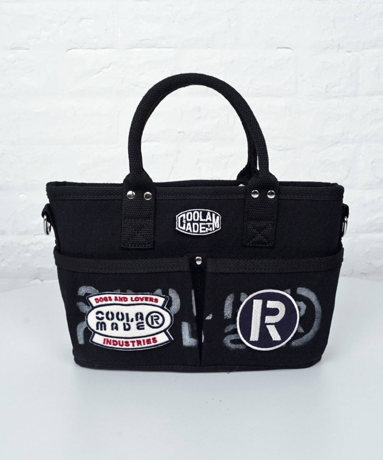 【直営限定ITEM】-TYPE E- パッチ×ペイントコンパクト3wayバッグ (BLACK)　CQ-49501H